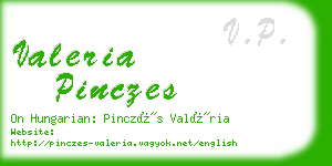 valeria pinczes business card